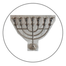 Silver-plated Menorah Candle Holder